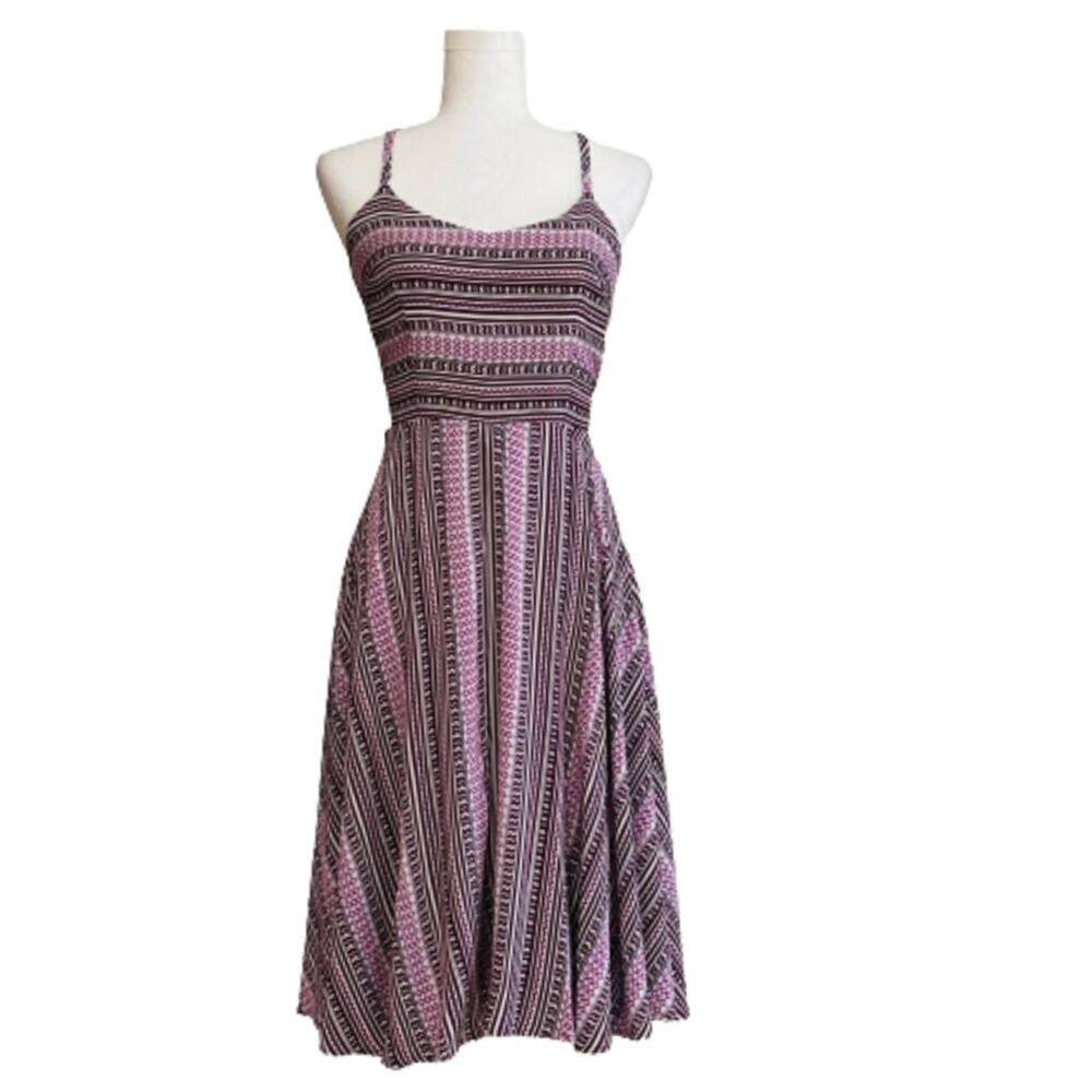 1. State Dress Pink Black Sleeveless Side Cutout Knee Length Fit Flare Dress XS